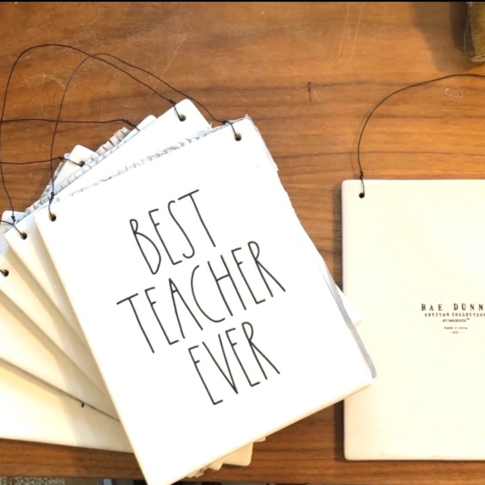 Rae Dunn - BEST TEACHER EVER PLAQUE